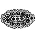 BIBITIME 12 in x 22 in Lace Tablecloth Doily Handmade Crochet Placemat Women Vase Mat Kitchen Table Runner (1PC,Black)