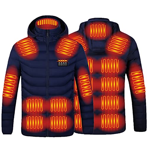 Zeiayuas Gilet Chauffant Homme Femme Hiver Veste Chauffante Électrique USB Vêtement de Chauffage avec 19 Zones de Chauffé 4 Températures Réglables Impermeable Lavable Gilet Chaud pour Moto Chasse – vue 2