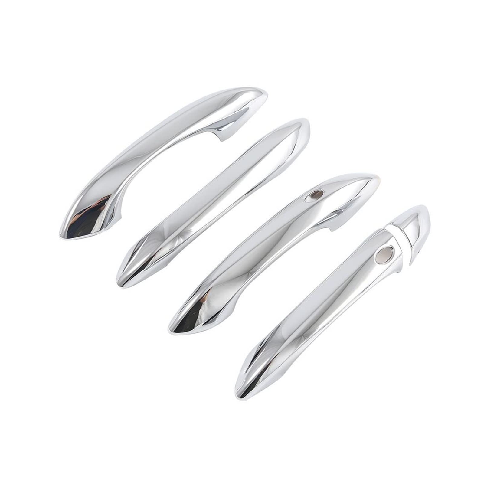 FAHBSTR Exterior Door Handle Cover for Hyundai Tucson 2021-2022 NX4 (only for Left Hand Drive ) Carbon Fiber Chrome Car Door Handle Cover Decor Trim Sticker Styling Accessories(Silver)