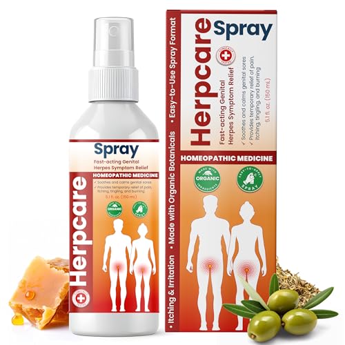 Herpes Genital Treatment | Fast Acting Relief Spray | Soothes Genital Sores, Itching, Burning, Tingling & Irritation | Strength Formula with Natural Botanicals | Genital Herpes Symptom Care