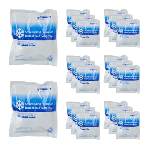 Poches de froid instantané Relaxdays de 14,5x12,5cm | Kit de secours premier soin