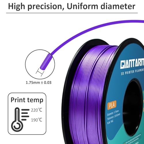 Image of PLA Filament 1.75 mm, GIANTARM 3D Printer Filament PLA Purple 1 kg Spool