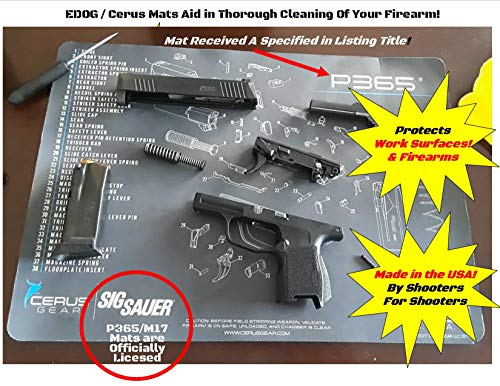 EDOG M17 Gun Cleaning Mat - Tan Schematic (Exploded View) Diagram Compatible with Sig Sauer M17 Tan Series Pistol 3 mm Padded Pad Protect Firearm Magazines Bench Surfaces Gun Oil Solvent Resistant - Thumbnail 4