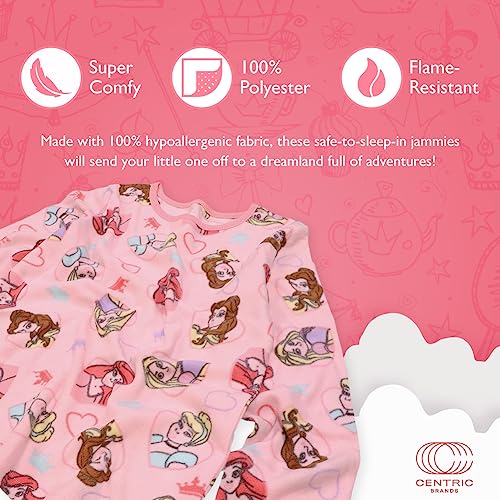 Disney Girls' Frozen | Princess | Minnie Mouse 5-Piece Loose-fit Pajama Set, Soft & Cute for Kids3