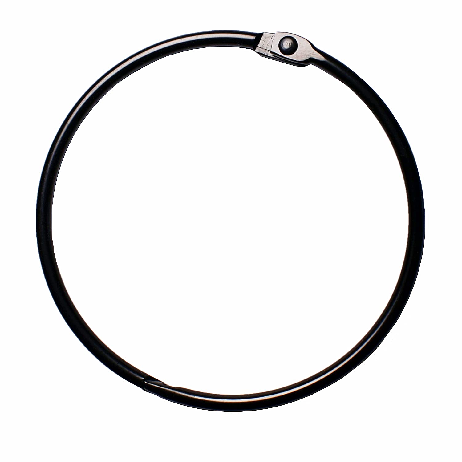 Black Shower Curtain Rings Metal Round Hooks Ring (15 Pack) 2.75 Inch Diameter Electrophoresis Rustproof for Bathroom Shower Rod