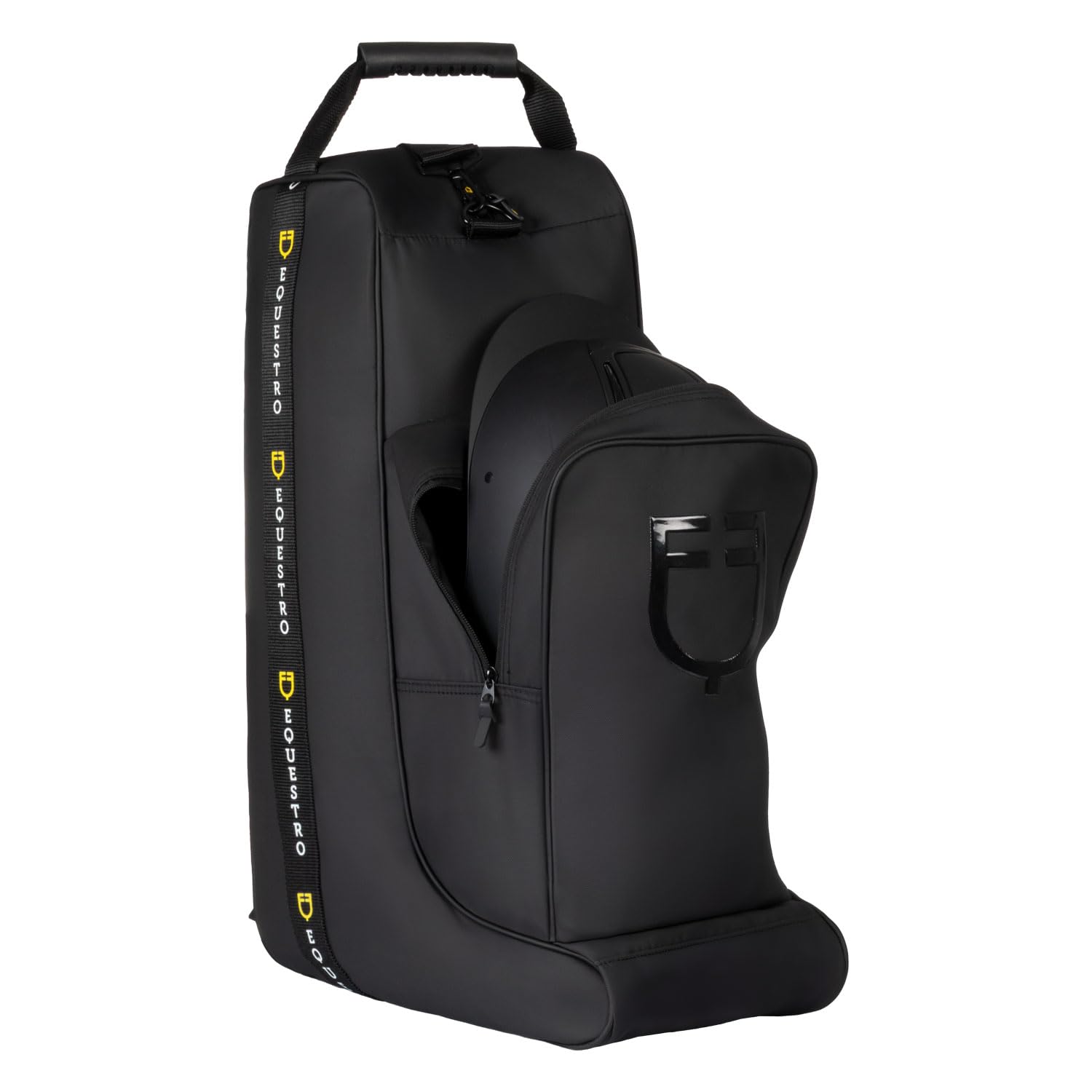 Borsa Porta Stivali e Casco, Zaino Sportivo in Tessuto Nero con Tracolla