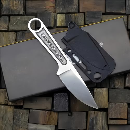 Stainless Steel Knife with Black Sheath 18.5cm Fixed Blade Durable Utility Tool for Camping Hiking & Hunting EDC Utility Tool
