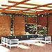 Produktbild KATERYY 11-TLG. Garten-Lounge-Set mit Kissen Weiß Kiefernholz,Gartenlounge Set aus Massivholz Gemütliche Sitzgarnitur für Entspannung und Geselligkeit