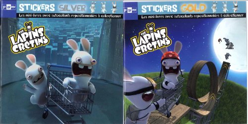 Mini Livres Stickers the Lapins Cretins Gold et Silver
