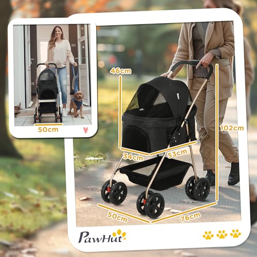 Poussette pour petits chiens PawHut pour protéger votre compagnon - 3