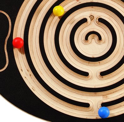 Challenge & Fun Set of Wooden Marbles for Labyrinth Balance Board