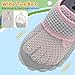 FEETCITY Kids Sneakers Girls Boys Barefoot Shoes Zero Drop Hiking Walking Shoes Wide Toddler Sneakers School Shoe Grey Pink