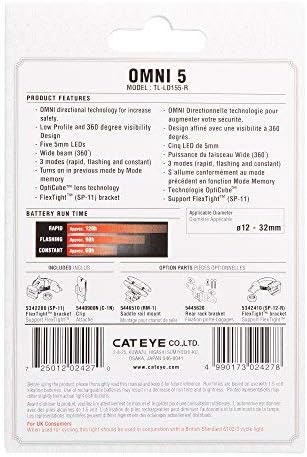 Miniatura 10 de CATEYE, Omni - Luz LED para bicicleta de seguridad con soporte