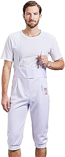 amzwkt Adult Children's Fencing Pants, CFA Certified 350N Fencing Equipment Protective Clothing, Foil/Epee/Sabre Fencing Suit - White (Size : 40#)