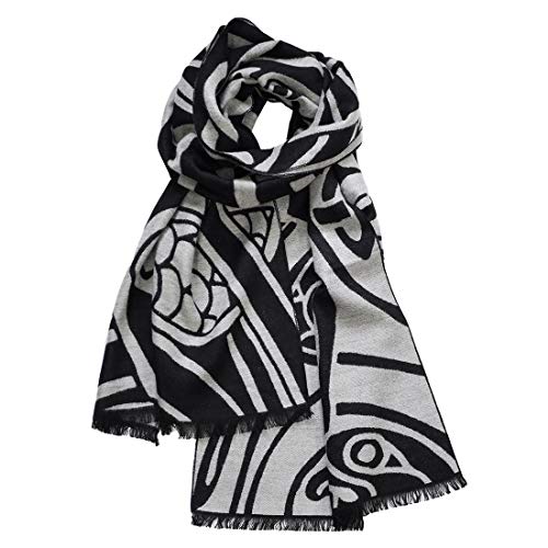 Patrick Francis Irish Reversible Scarf for Women, Traditional Book of Kells Large Celtic Wrap 100% Viscose