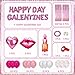 PUPPY GO Galentines Day Decorations, 80PCS Balloons, Pink Foil Backdrop, Happy Galentines Day Balloons for Girls Ladies Bachelorette Party Decor