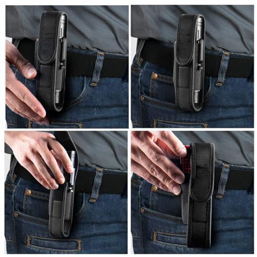 JEYORZY Nylon Taschenlampe Holster, geeignet für Outdoor Aktivitäten wie Jagd, Camping und Wandern - Passend für 140mm Taschenlampen