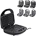 KELITINAus 6 in 1 Tostapane Sandwich, Waffle Maker, Maker Panini, China da Noci, China da Noci, Creatore Di Toastie con Piastre Antiaderenti Staccabili, Lavastoviglie Sicura, 750W