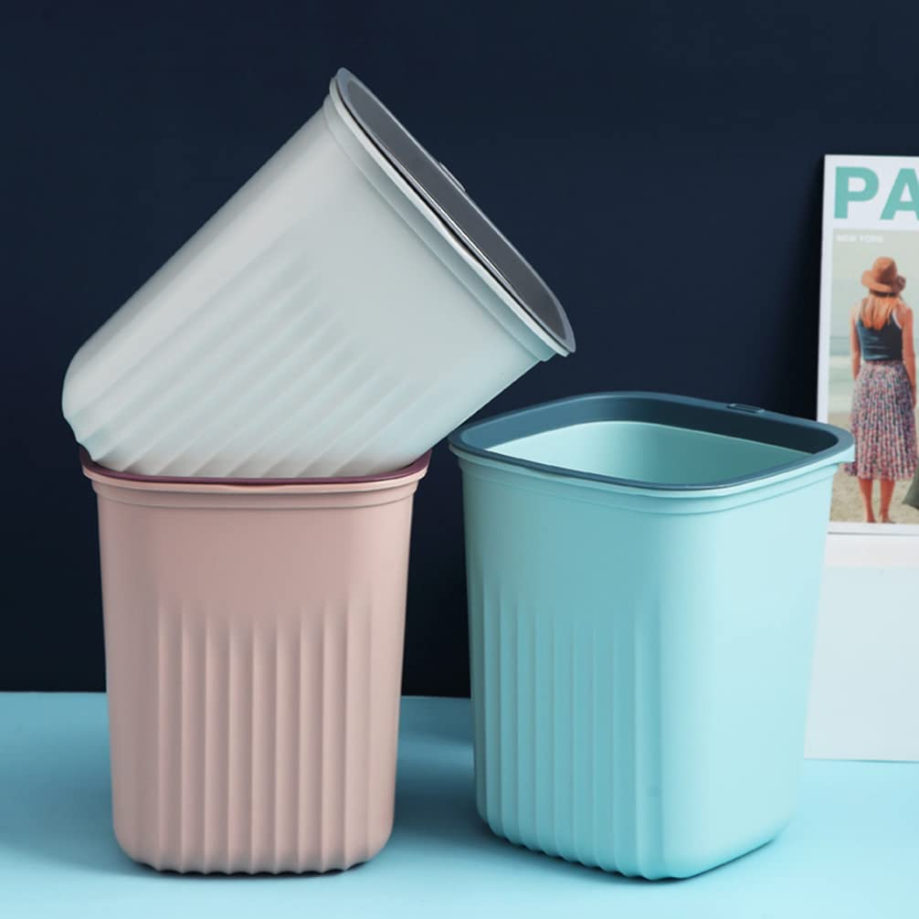 Zerodeko 3 Pezzi Di Plastica Quadrata Pattumiera Bidone Della Spazzatura Bidone Rifiuti Cestino Della Spazzatura Secchio Della Spazzatura Cestino Rifiuti Alimentari Contenitore Per