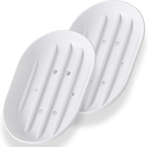 Miniatura 1 de Jabonera de baño, soporte para bandeja de ahorro para ducha, escurridor de goma de silicona para bar, esponja de jabón, fregadero, fregadero de