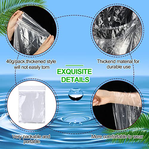 Handepo 200 Pack of Adult Rain Ponchos with Hood, Disposable Rain Ponchos, Plastic Emergency Raincoat Poncho, Traveling Hiking Outdoors Activities(White)3