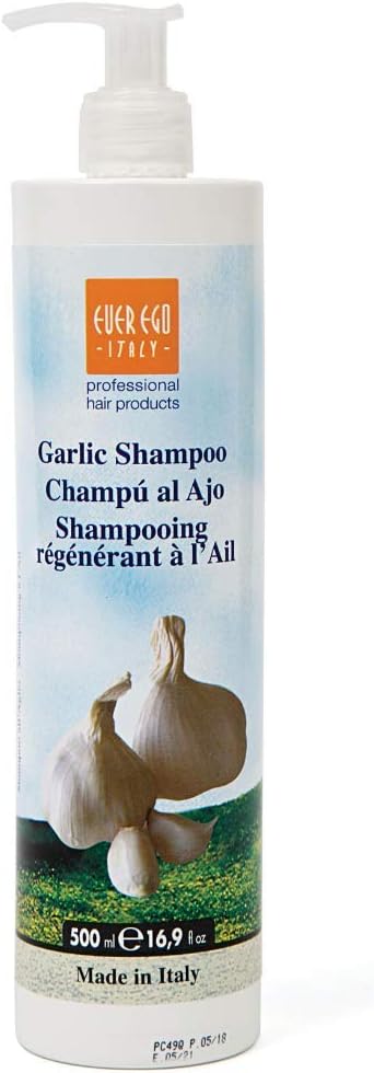Ever Ego ItalyGarlic Shampoo For Damaged, Bleached or Colored Hair | Repairing And Hydrating Hair Care Product For Men And Women | 500ml Bottle