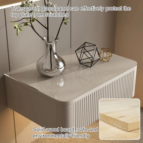 Petite table de chevet murale pour optimiser les petits espaces avec tiroir et LED