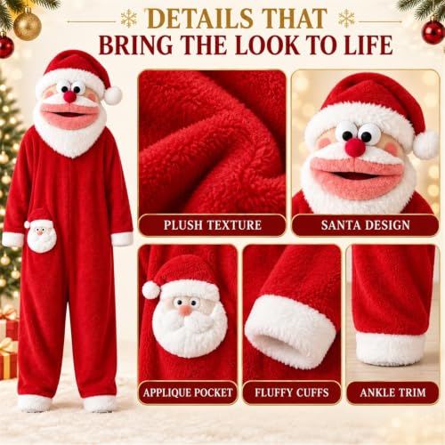 Unisex Adult Onesie One Piece Pajamas Costume Christmas Sleepwear Jumpsuit - image 6