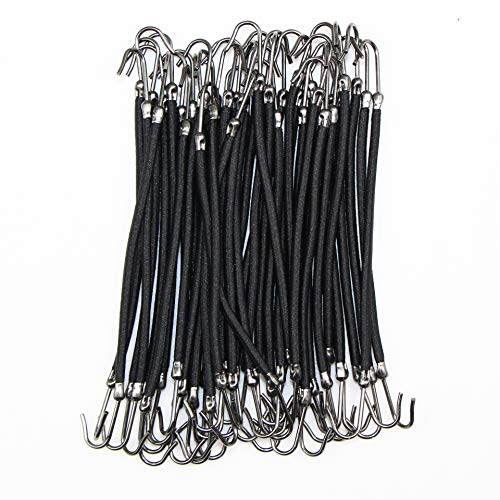 Haargummis für Pferdeschwanz, mit Haken, Gummi, elastisch, für Frauen und Mädchen, Haar-Styling-Zubehör, Pferdeschwanz-Halter, Schwarz, 20 Stück Cover