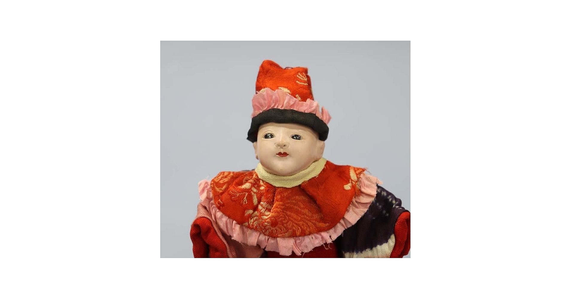 【もんちゃん】豆市松人形 豆市松 市松人形 女の子 14cm 骨董 市松人形 齊藤公司作 10号 愛ちゃん 正絹絞り 10l-100a-j