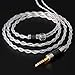 NICEHCK LitzPS IEM Cable, 4N Pure Silver Earphone Upgraded Cords, in Ear Monito Cables for ZS12 PRO X ZSX ZAS ZVX AS16 ZAR DQS Castor PR2 PR3 ZEX CRA C12 C10 PRO (4.4mm QDC)