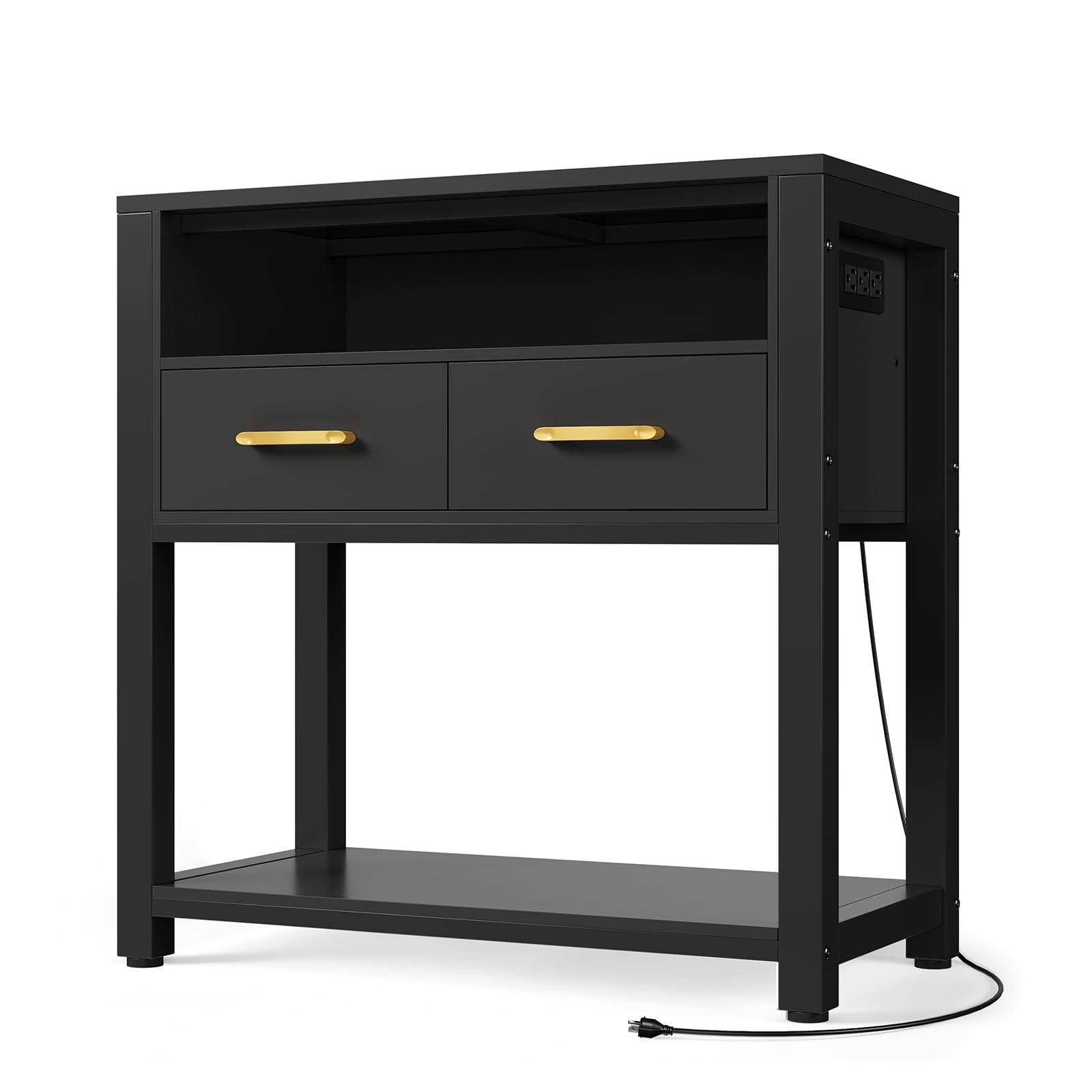 EOSVALO Soporte de acuario con marco de metal estable, soporte resistente para peceras con alfombrilla impermeable, gabinete de almacenamiento de capacidad de 250 KG, adecuado (Negro)