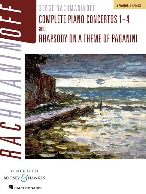 Rachmaninoff: Complete Piano Concertos Nos. 1-4 with Rhapsody on a Theme of Paganini | Piano Concerto Sheet Music for 2 Pianos 4 Hands | Classical Songbook for Advanced Pianists and Performance Study
