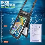 Niveaya Double Space Waterproof Phone Pouch - 2 Pack, Waterproof Phone Lanyard Case with iPhone 16/15/14/13/12 Pro Max up to 8.3", Phone Dry Bags for Vacation Beach Pool Kayak Cruise Travel Essentials - Image 4