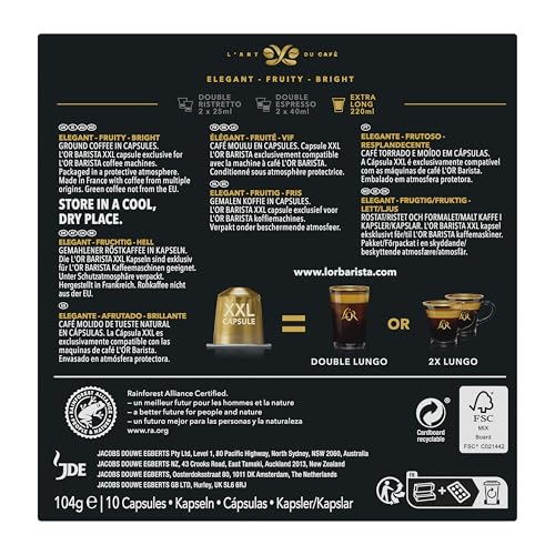 Café Capsules Extra Long Intensité 5 'or Barista La Boîte De 10 Capsules - vue 4