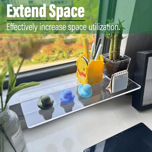 Placa extensora acrílica para alféizar de ventana transparente 60x20cm 4