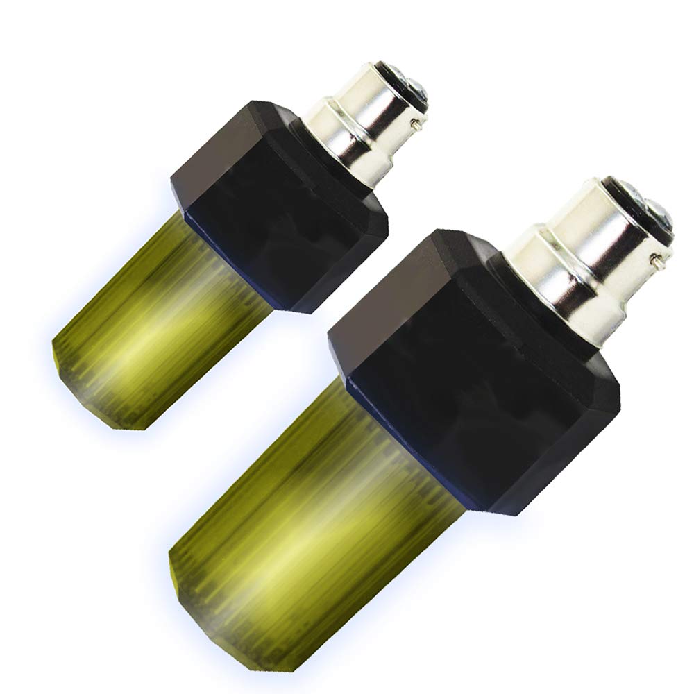Eurolite Yellow Led Strobe Party Light Bulbs Pair With Bayonet B-22 Fitting, 5W Disco Flashing Effect Bulbs For Clubs, Events & Celebrations, 230V Ac, 1-3Hz Flash Rate, Pack Of 2