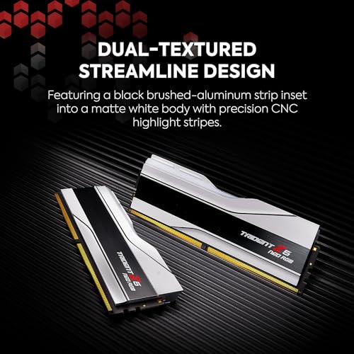 Image of G.SKILL Trident Z5 Neo RGB Series DDR5 RAM (AMD Expo) 64GB (2x32GB) 6000MT /s CL28-36-36-96 1.40V Desktop Computer Memory U-DIMM - Matte White (F5-6000J2836G32GX2-TZ5NRW)