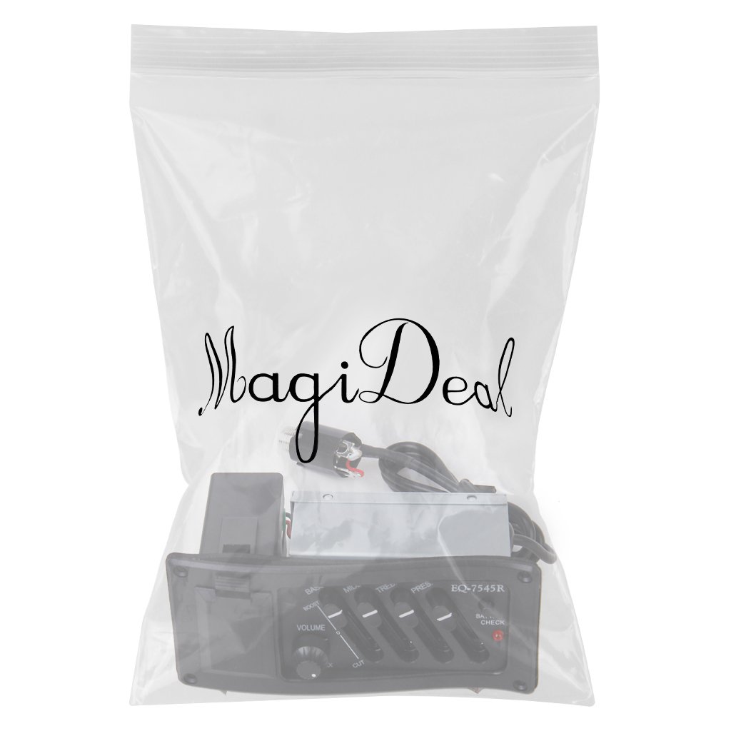 Completo Kit De EQ Pre-Amp Más Pastilla Pickup Para Guitarra Acústica 7545R