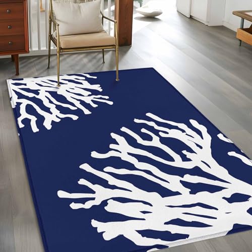 Tapete corredor 82x152 cm coral marino antideslizante miniatura 4
