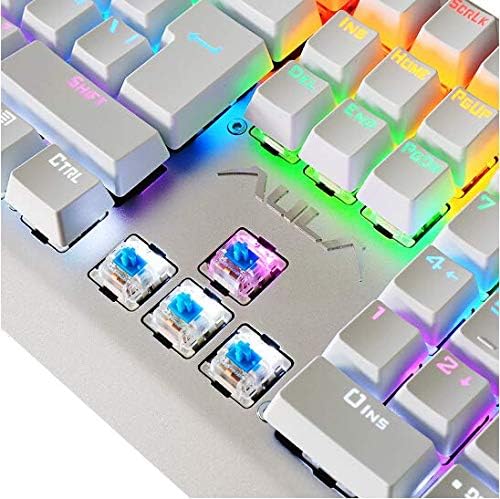 Одблиску view of AULA F2008 keyboard switches, showing mechanical components