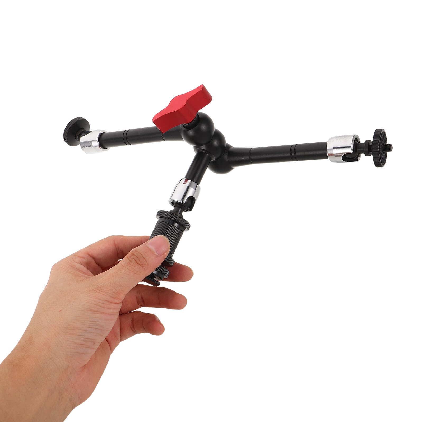 SHINEOFI Treppiede per Fotocamera Morsetto Regolabile in Lega di Alluminio Braccio per Fotocamera Portatile Sgancio Rapido Supporto per Registrazione Video e Vlogging