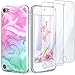 IDWELL iPod Touch Case with 2 Screen Protectors, iPod Touch 7 Touch 6 Touch 5 Case, Slim FIT Anti-Scratch Flexible Soft TPU Bumper Protective Case (Latest Model,2019 Released), Coloful Marble