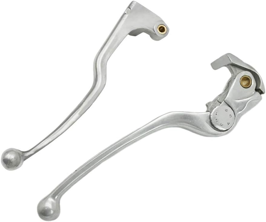 S SYUU Motorcycle Replacement Brake Clutch Hand Lever Sets Pairs Compatible with/for Suzuki GSXR 600 GSXR 750 GSXR 1000 2006 2007 2008 2009 2010 2011 2012 2013 2014 Polished Silver