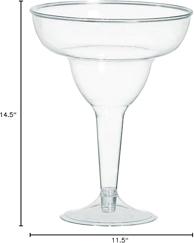 Miniatura 2 de Party Perfect - Vasos de margarita de plástico transparente, 11 onzas (paquete de 20), duraderos, reutilizables y elegantes para cualquier ocasión