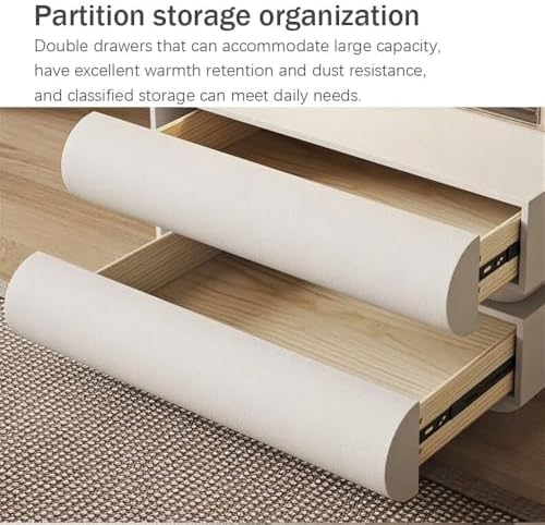 Minimalist Gray Nightstand with 3 Drawers - Heavy Duty Bedside Table & Storage Cabinet for Living Room, Bedroom, and End Table Use.