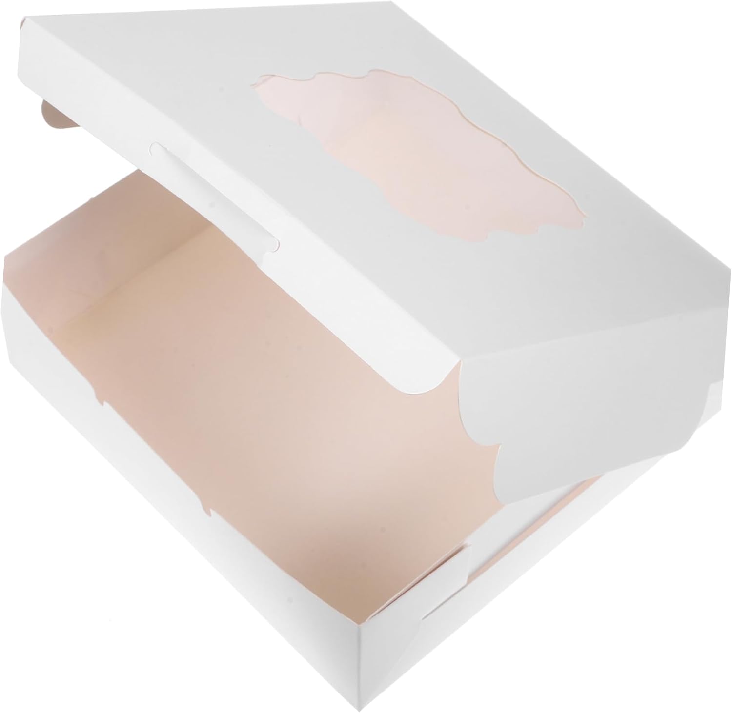 PRETYZOOM 20Pcs Window Cake Carrier Box Pastry Container Bakery Packing Case for Cakes Cupcakes Desserts for Parties and Special Occasions