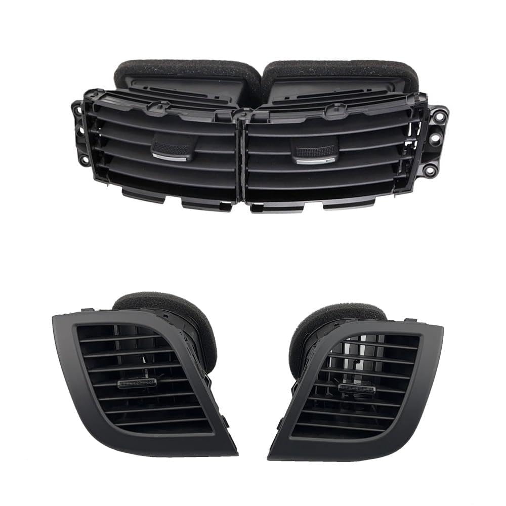 Zhuyrt 3Pcs Black Ac Center Air Duct Vent Nozzle Conditioning Outlet 97410-0U0004x / Fit For Hyundai Verna Solaris Valves(3Pcs Black)