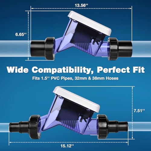 Rinoson Salt Chlorine Generator for Above Ground Pools | Saltwater Pool Chlorinator System with Self-Cleaning Titanium Cell | LED Display & Automatic Chlorination | for Pools Up to 6,000 Gallons by Rinoson - Image 6