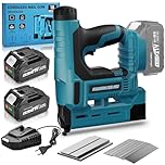 Yofuly Cloueuse Electrique Sans Fil pour Makk-ita 18V Batterie, 2 Batteries 4,0Ah, 2025 Upgrade 18GA 2-en-1 Agrafeuse Electrique Profondeur Réglable, Cloueur avec 1000Clous et Agrafes pour Tapisserie